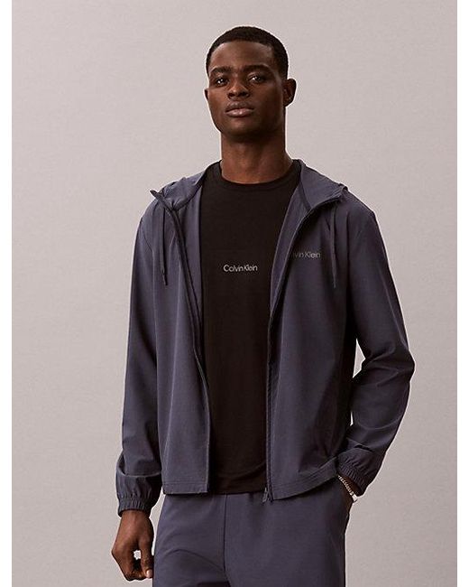 Calvin Klein Multicolor Sport Water Repellent Hooded Windbreaker for men