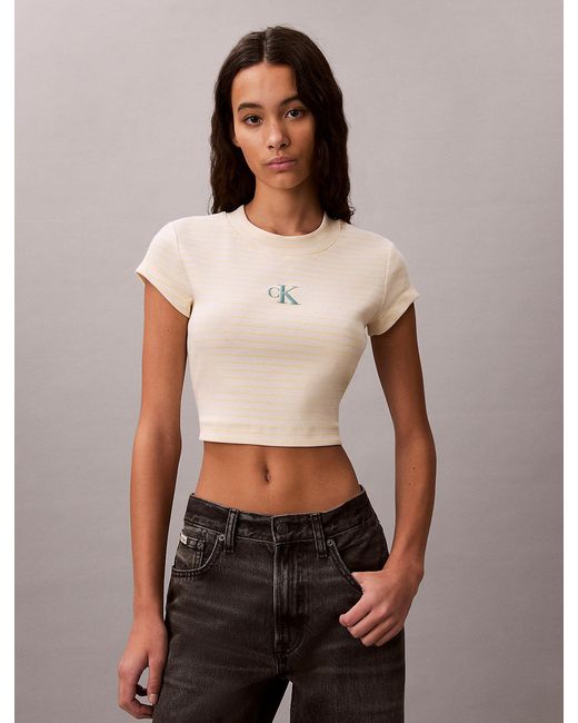 Calvin Klein Multicolor Slim Ribbed Stripe T-Shirt