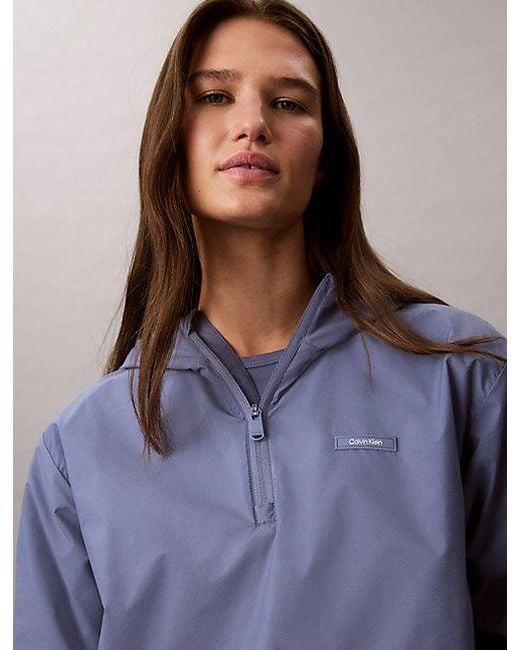 Calvin Klein Purple Sport Water Repellent Performance Windbreaker