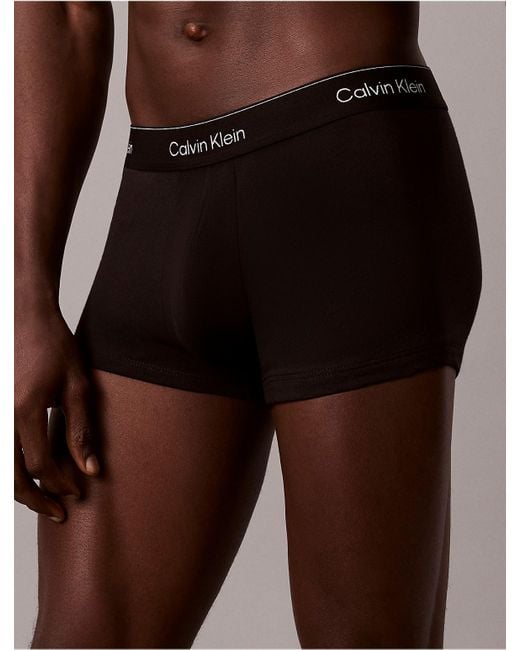 Calvin Klein Black Icon Cotton Stretch Trunk for men