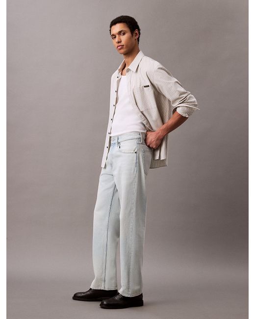 Calvin Klein Gray 90's Straight Jeans for men