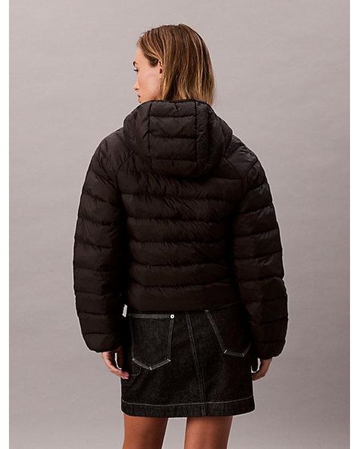 Calvin Klein Black Jeans Packable Lightweight Puffer Jacket