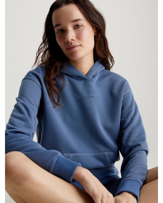 Calvin Klein Blue French Terry Hoodie