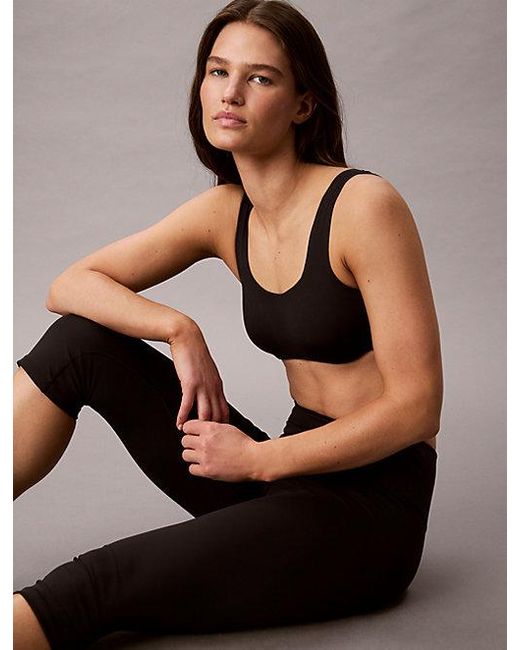 Calvin Klein Black Sport Breathable High Rise Capri Leggings