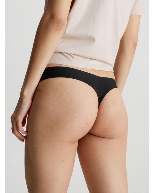 Calvin Klein Black 5 Pack Thongs - Invisibles