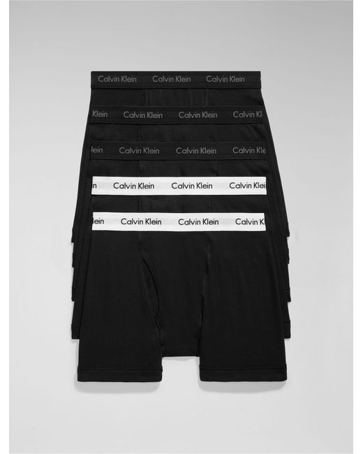 Calvin Klein Cotton Classics 5-pack Boxer Brief in Black for Men