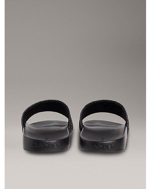 Calvin Klein Logo-Slippers in Gray für Herren