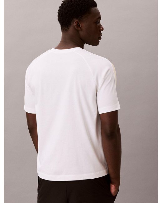 Calvin Klein White Performance Cotton Blend Gym T-Shirt for men