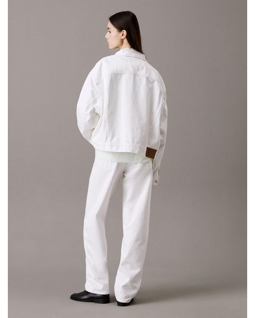 Giubbotto Di Jeans A Sacchetto di Calvin Klein in White