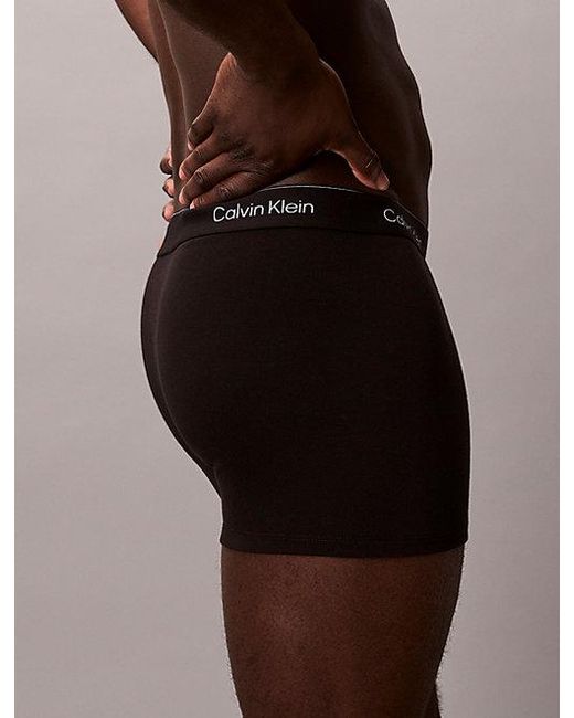 Calvin Klein Multicolor 3 Pack Relaxed Trunks Icon Cotton Stretch for men