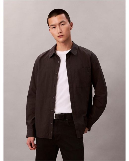 Calvin Klein Multicolor Cotton Nylon Relaxed Shirt for men