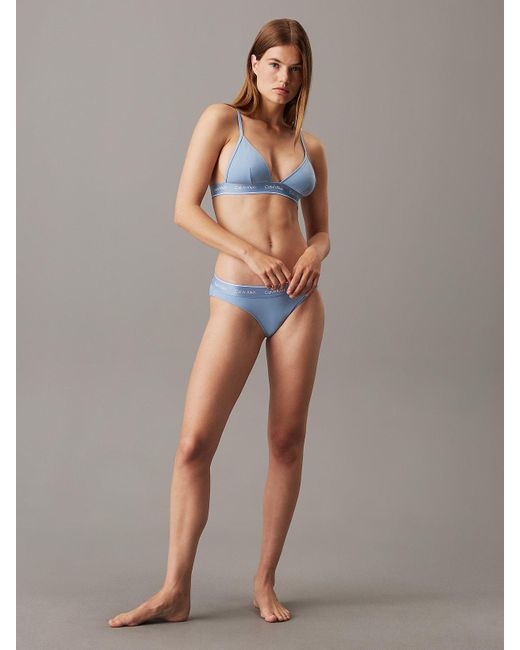 Haut De Maillot De Bain Triangle Calvin Klein en coloris Brown