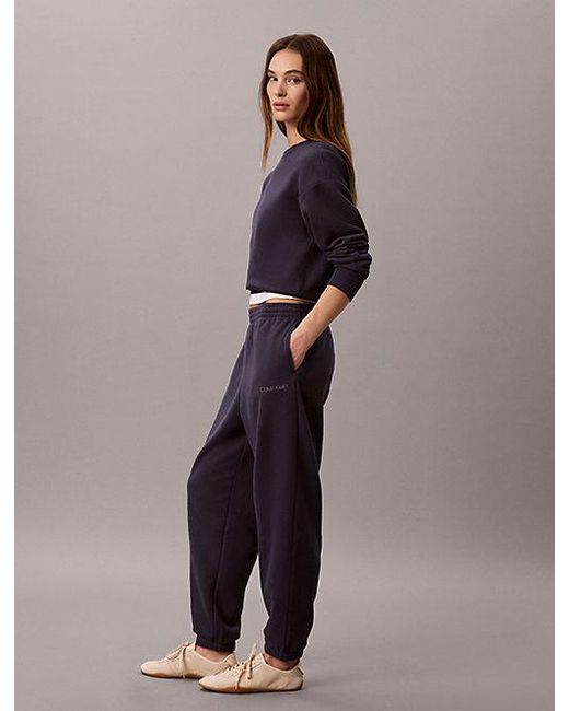 Calvin Klein Blue Sport French Terry Joggers