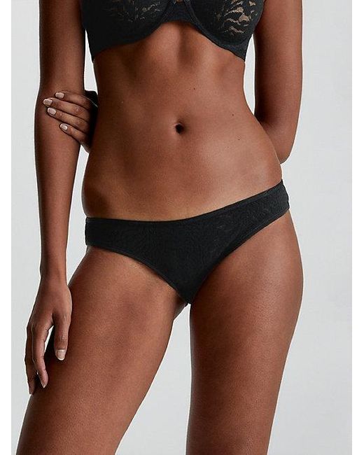 Calvin Klein Black Lace Bikini Briefs Intrinsic