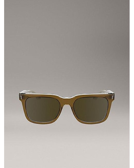 Calvin Klein Gray Modified Rectangle Sunglasses Ck24536S for men