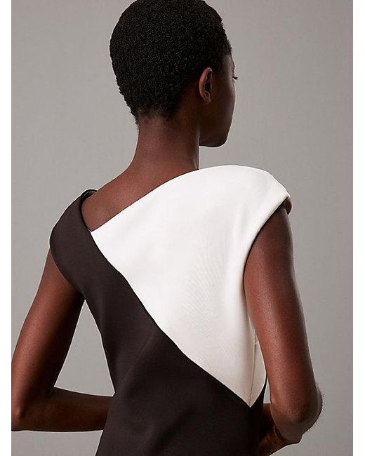 Calvin Klein Gray Slim Colourblock Dress