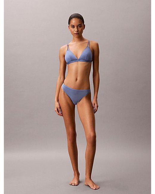 Calvin Klein Purple Triangle Bra Sheer Modal Mesh