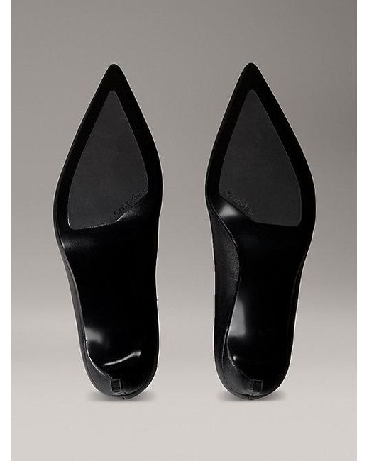 Calvin Klein Gray Pumps Aus Leder