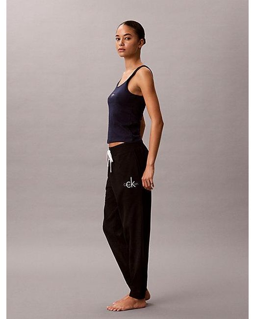 Calvin Klein Blue Tank Top Cotton Stretch Lounge