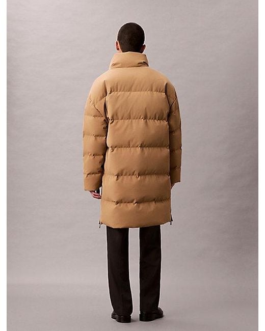 Calvin Klein Natural Jeans Relaxed Long Down Puffer Coat for men