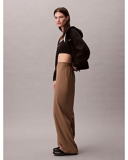 Calvin Klein Brown Sport Quick Dry Travel Gym Trousers