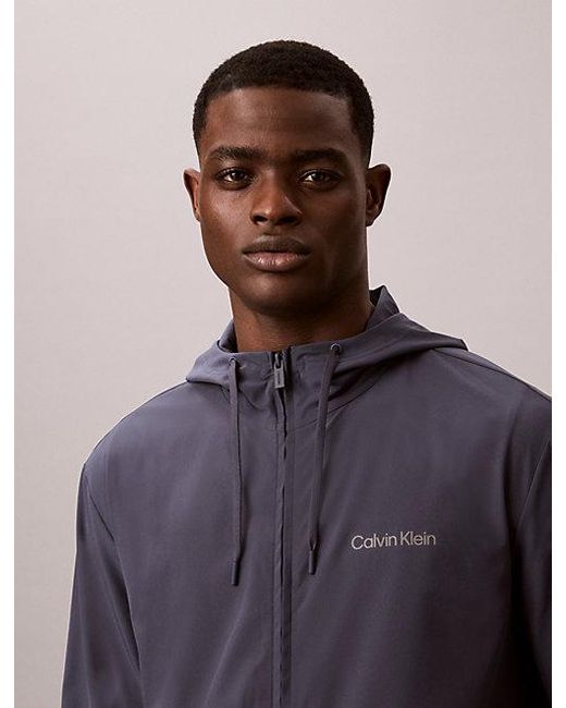 Calvin Klein Multicolor Sport Water Repellent Hooded Windbreaker for men