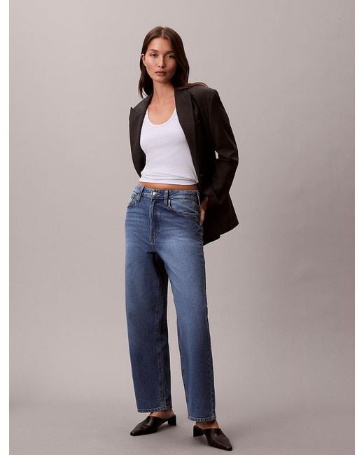Jeans Barrel Leg di Calvin Klein in Blue