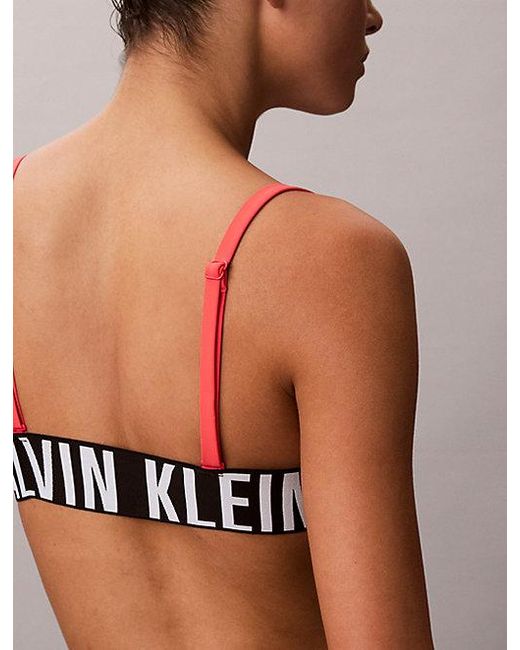 Calvin Klein Balconette Bikinitop in het Red