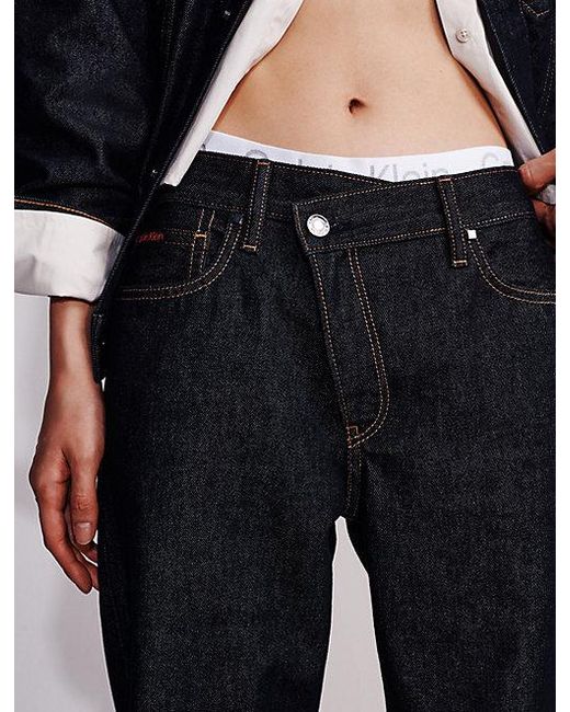 Calvin Klein Blue 90S Asymmetric Jeans