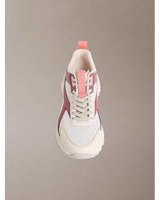 Calvin Klein Pink Trailblazer — Mesh Mix Runner Trainers