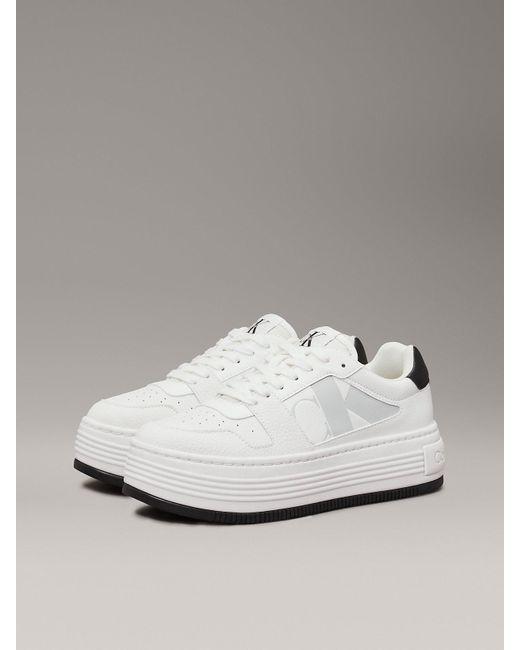 Baskets Compensées En Cuir Calvin Klein en coloris Metallic
