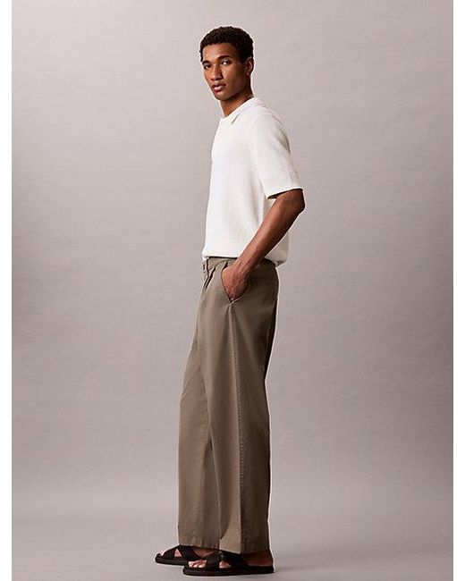 Calvin Klein Natural Jeans Comfort Cotton Relaxed Chino Trousers for men