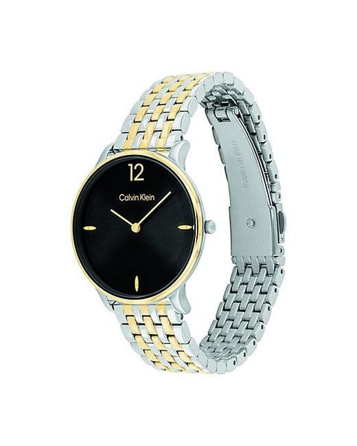 Calvin Klein Metallic Luxe Two Tone Bracelet Watch