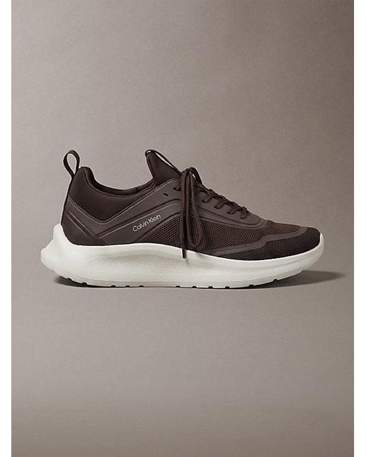 Calvin Klein Brown Ck Curve Lightweight Runner Trainers for men