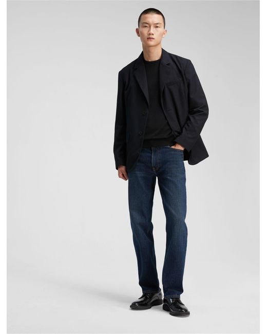 Calvin Klein Blue Standard Straight Fit Feldman Jeans for men
