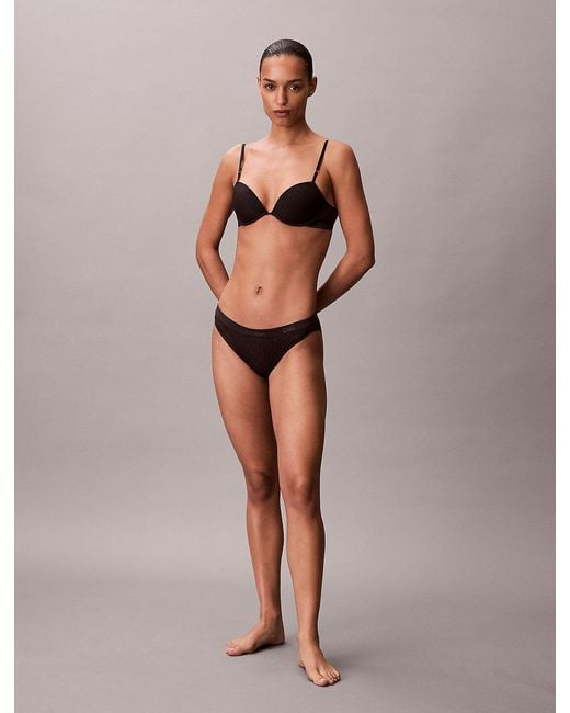 Calvin Klein Black Lightly Lined Demi Bra