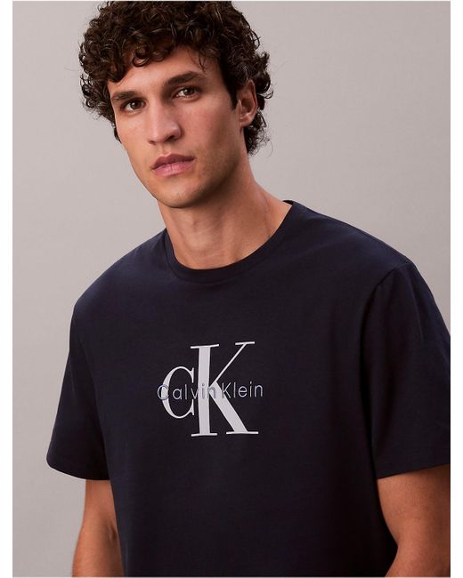 Calvin Klein Blue Calvin Klein Monologo Tee for men