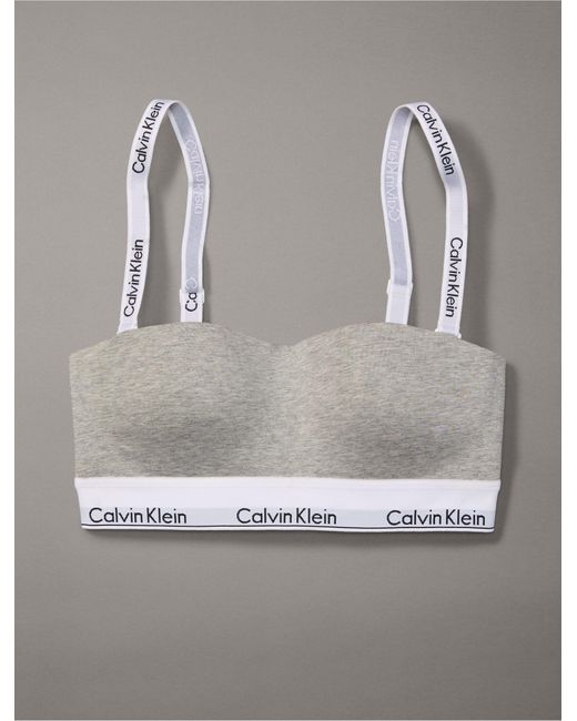 Calvin Klein Brown Modern Cotton Lightly Lined Bandeau Bra