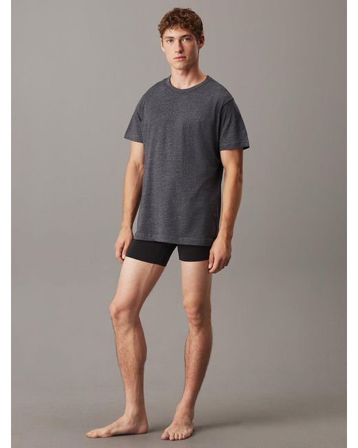 Calvin Klein Gray Soft Cotton Lounge Tee for men