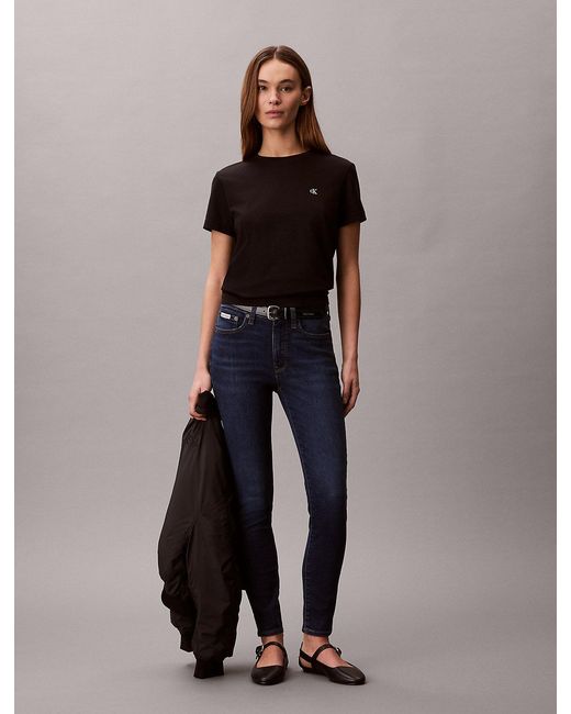 Calvin Klein Blue Mid Rise Skinny Jeans