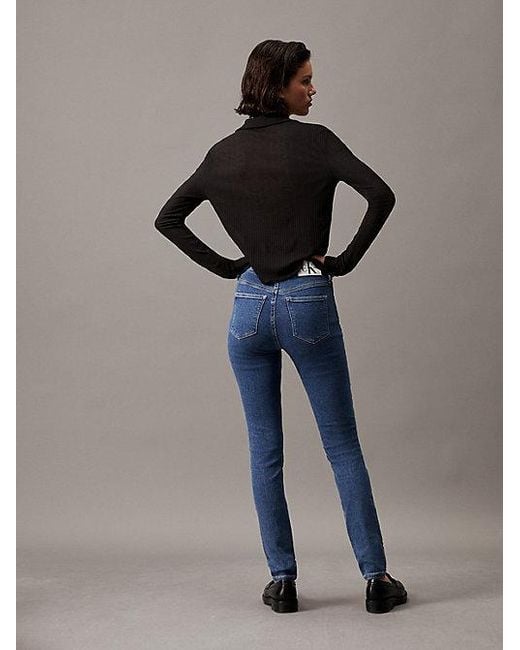 Calvin Klein Blue Jeans High Rise Skinny Jeans