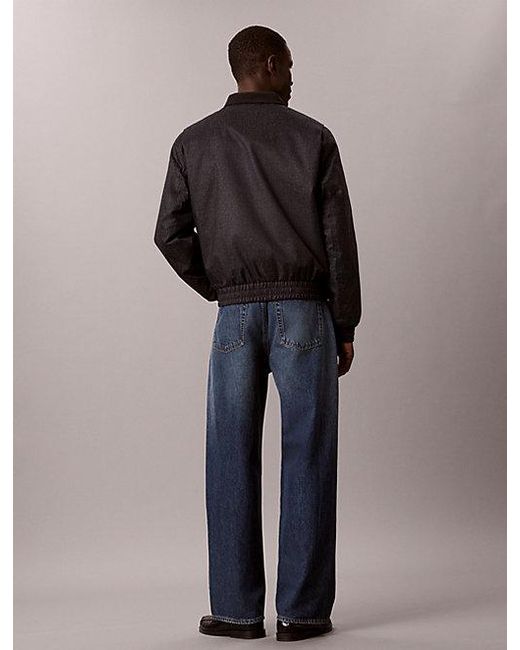 Calvin Klein Black Jeans Tech Denim Zip Up Jacket for men