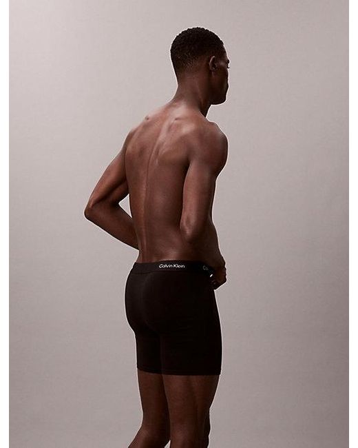 Calvin Klein 3-Pack Boxers Lang in het Black voor heren