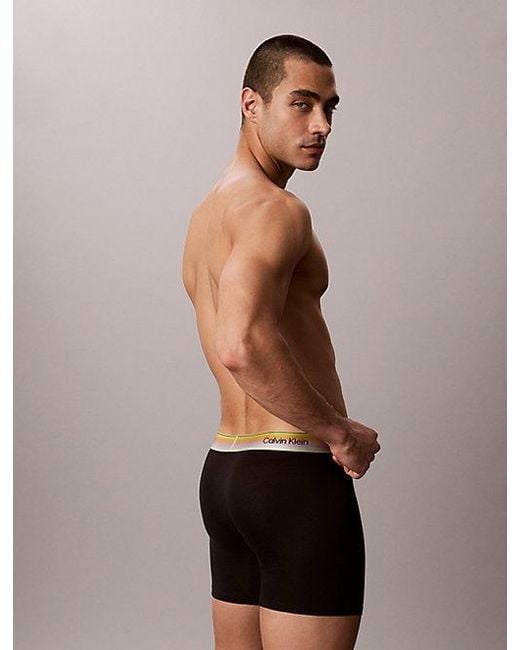 Calvin Klein Black Boxer Briefs Icon Cotton Stretch Pride for men