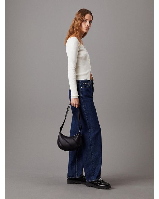Calvin Klein Black Quilted Crossbody Bag
