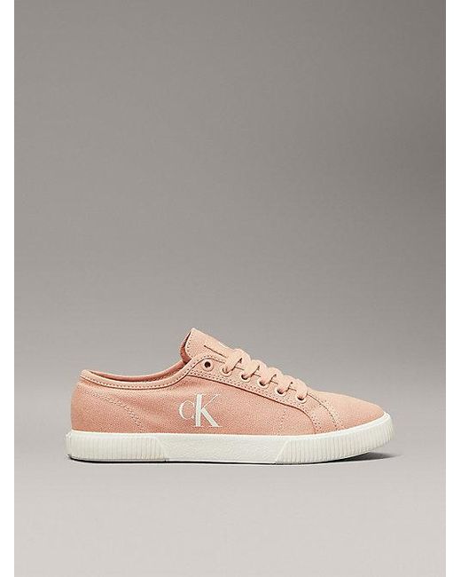 Calvin Klein Canvas Sneakers Met Laag Profiel in het Multicolor