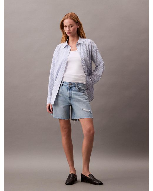 Calvin Klein Gray 90's Denim Shorts