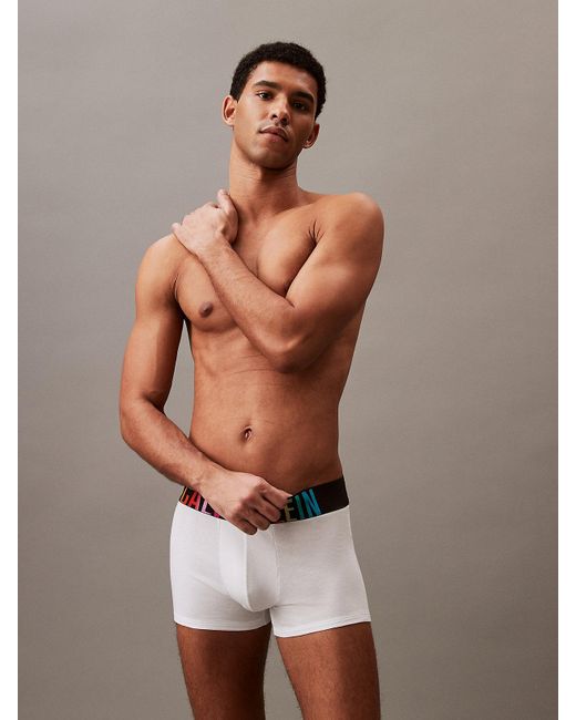 Calvin Klein White Trunks - Intense Power Pride for men