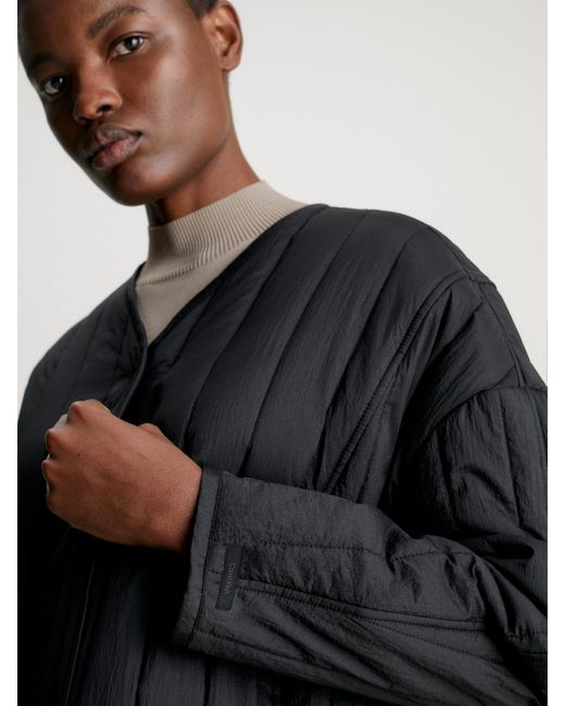 Veste légère matelassée Calvin Klein en coloris Black