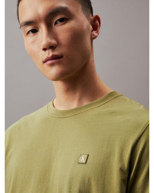 Calvin Klein Green Monogram T-shirt for men